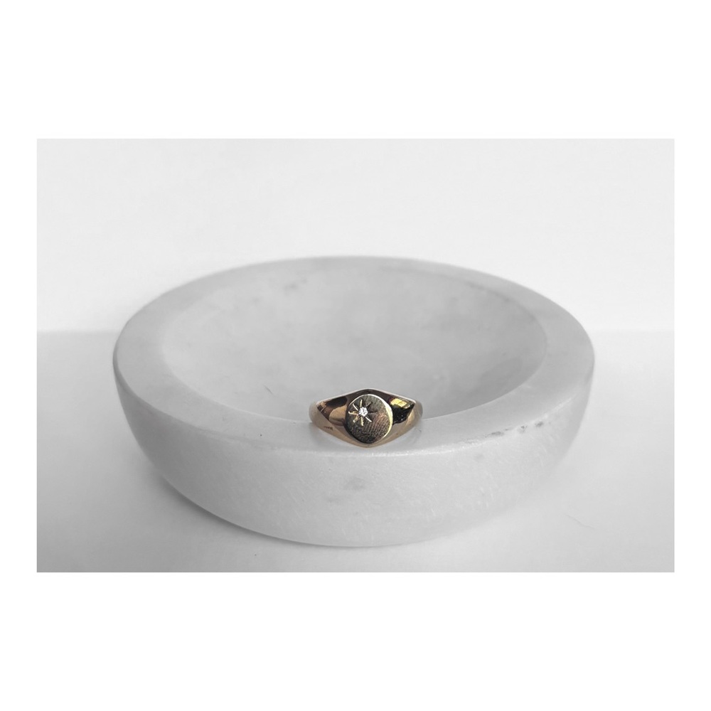 Madewell // Gold Tone Spark Signet Ring